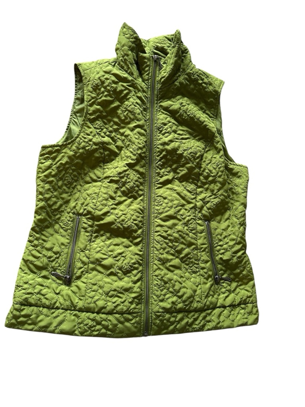 Christopher & Banks Light Green Quilted Lining Vest